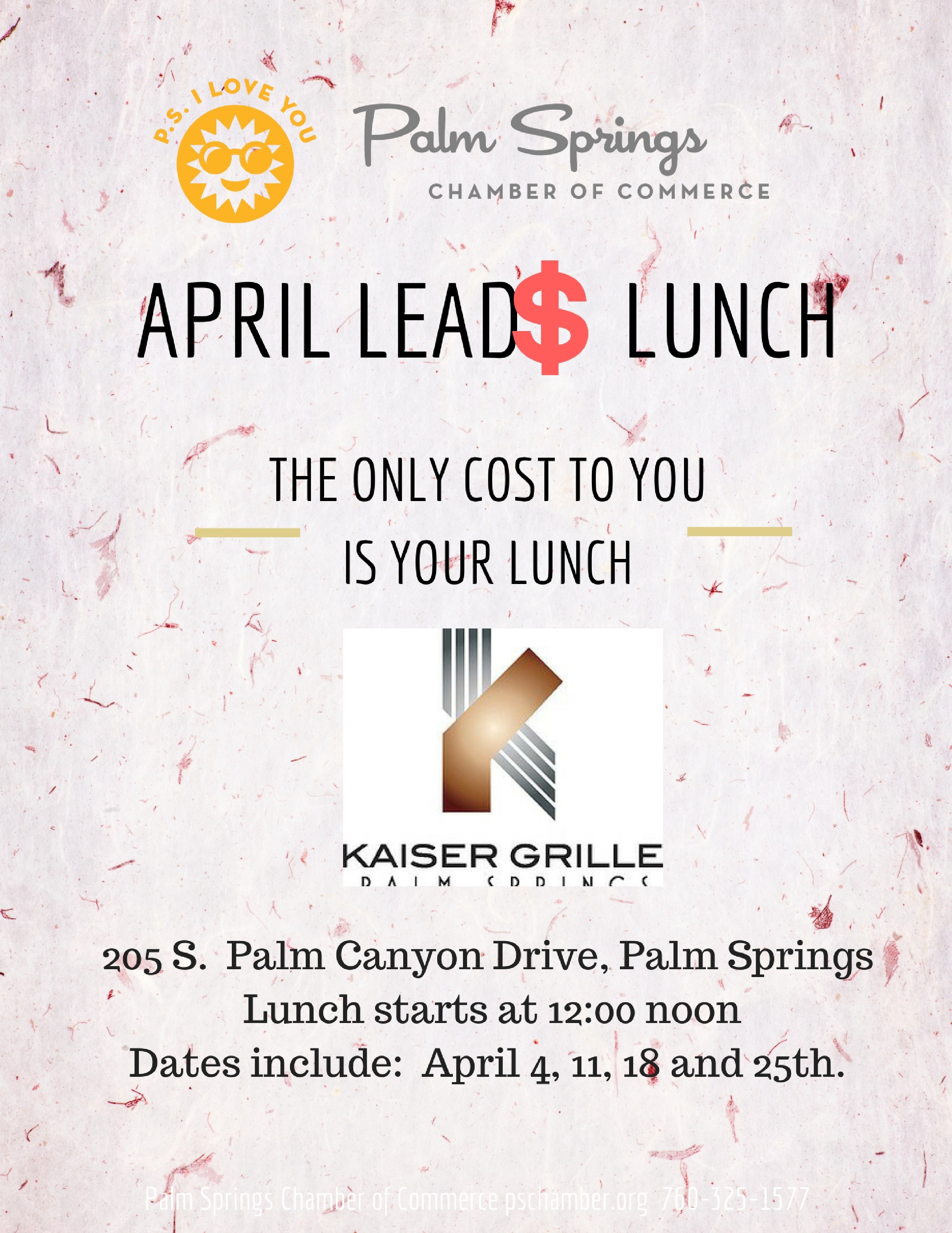 April Flyer at Kaiser